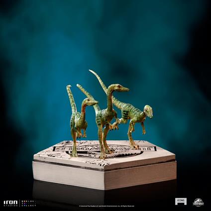 Jw Icons Compsognatus Statua Statua Iron Studios