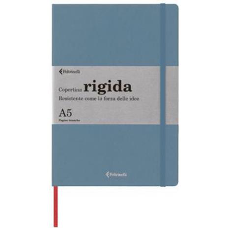 Taccuino Feltrinelli A5, a pagine bianche, copertina rigida, azzurro - 14,8 x 21 cm