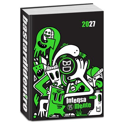 Diario 2026-2027 Bastardidentro 16 mesi Superspecial Fluo Intensamente. Verde