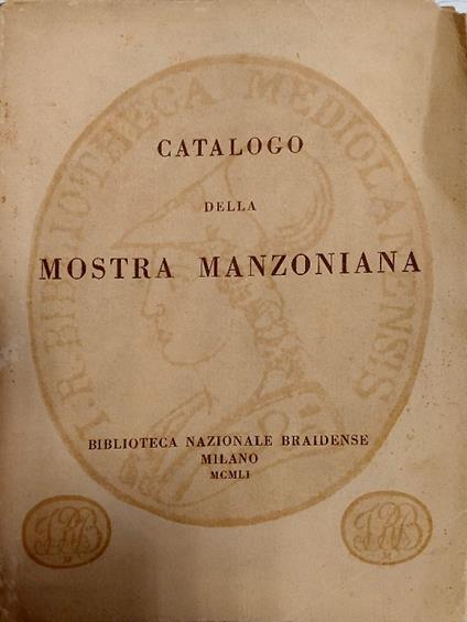 Catalogo della Mostra Manzoniana - copertina