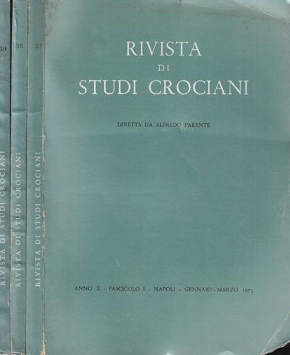 Rivista di Studi Crociani fasc. I-II-III Anno 1973 - copertina