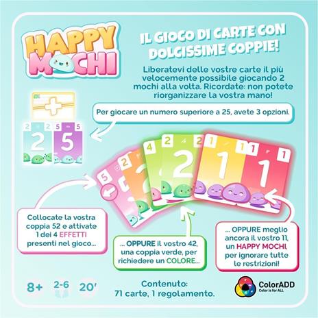 Asmodee - Happy Mochi, gioco illustrato a mano con design kawaii, dagli 8 anni per 2-6 giocatori, 20 minuti, Italiano - 2