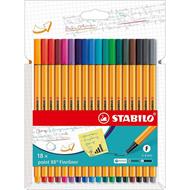 Fineliner - STABILO point 88 - Astuccio da 18 - Colori assortiti