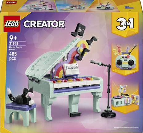 LEGO Creator (31392). Pianoforte decorativo con gatto
