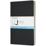 Quaderno Cahier Journal Moleskine large puntinato nero. Black. Set da 3