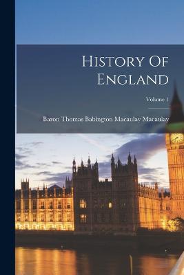History Of England; Volume 1 - cover