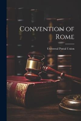 Convention of Rome - Universal Postal Union - cover