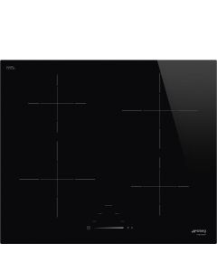 Smeg SI4642D Piano di cottura ad induzione, 60 cm, Semifilo con possibilità incasso a filo, Colore nero
