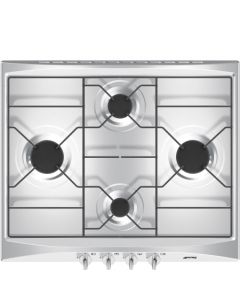 Smeg S264X2 Piano di cottura 60 cm, 4 fuochi, Acciaio inox, fornello a gas