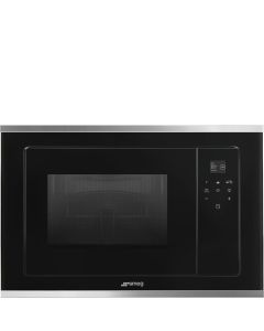 Smeg FMI420N2 Forno Microonde Multifunzione da Incasso Estetica Selezione Capacita' 20 Litri 5 Programmi Display TFT Touch Control 60 cm Nero