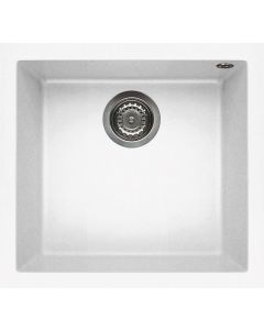Elleci LKQ10296BSO Lavello quadra 102 45.6x45.6 1v white 96 sottotop