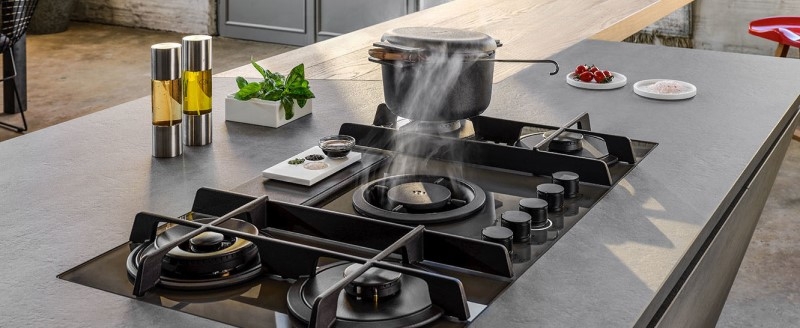 flame piano induzione con cappa integrata